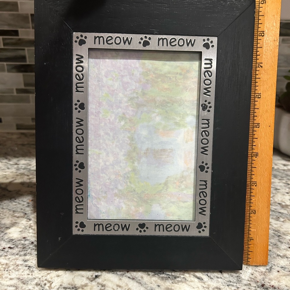 🐾🐾Cat-Themed Picture Frame  - Black and silver . Perfect for any Cat Lover🐾🐾